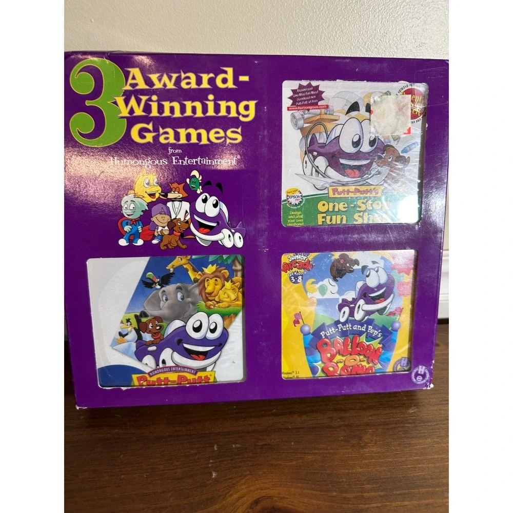 Humongous Entertainment 3 Award Winning Games Putt-Putt PC CD-ROM Vintage Boxset